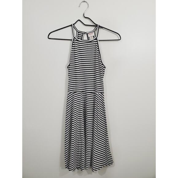 Mossimo Halter Black and White Striped Sleeveless Stretch Midi Dress Size XS NWT - Picture 5 of 11